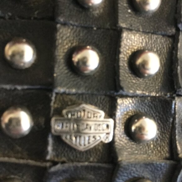 Harley Davidson thong sandals studded size is about a 9 to a 9.5  black - Picture 2 of 6